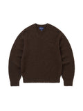 Brushed V Neck Knit Sweater