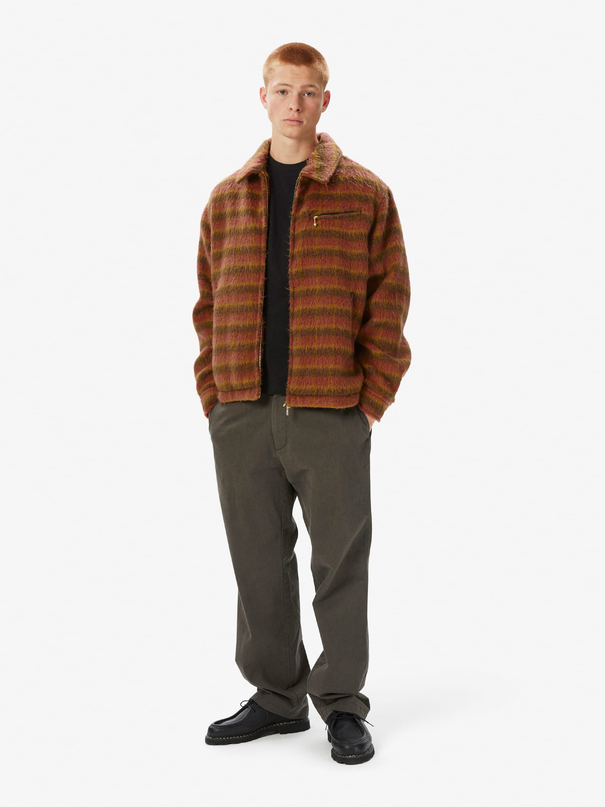 Brushed Wool Check Jacket