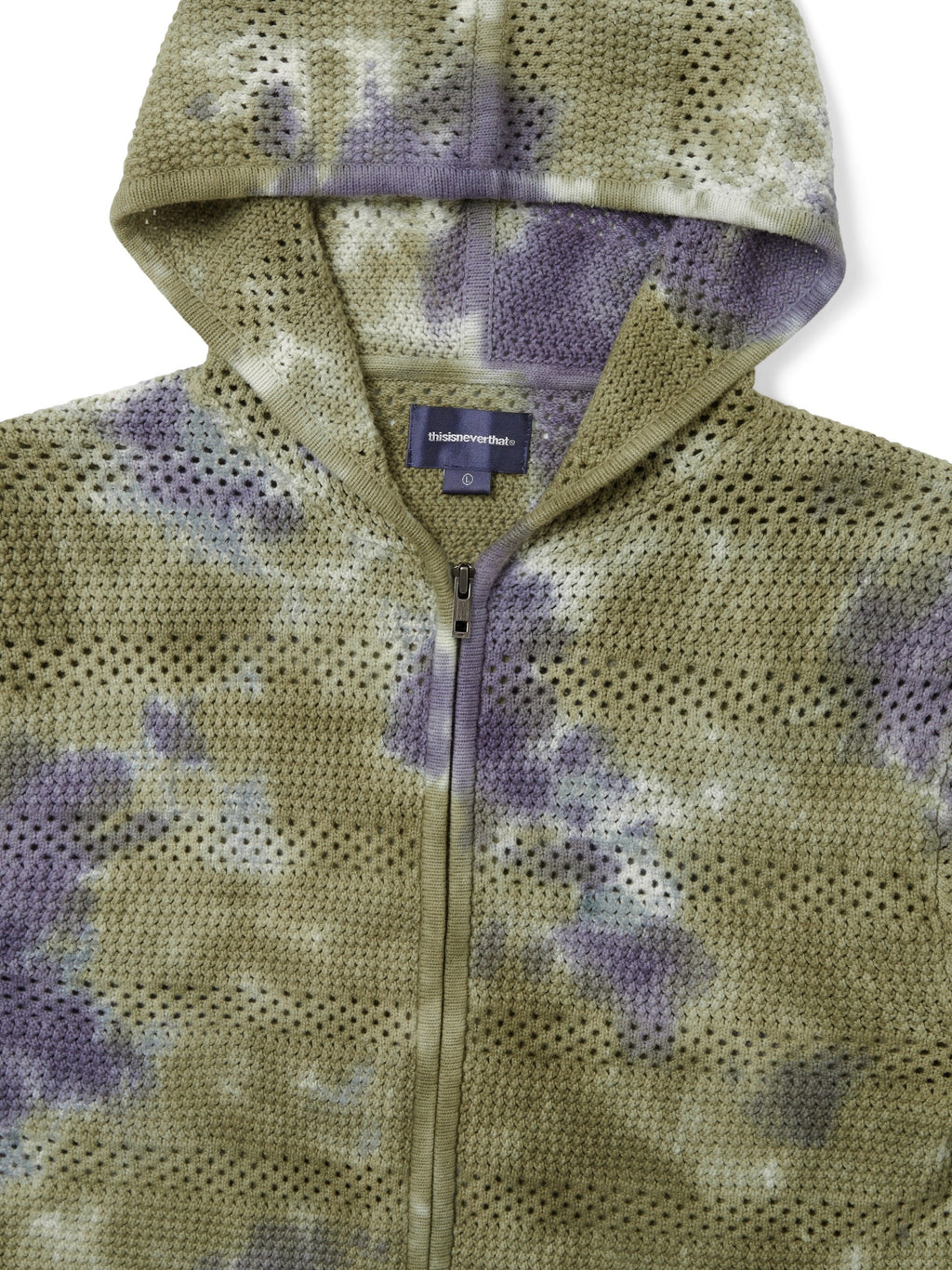 Crochet Knit Zip Hoodie
