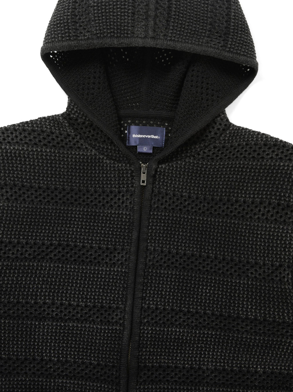Crochet Knit Zip Hoodie