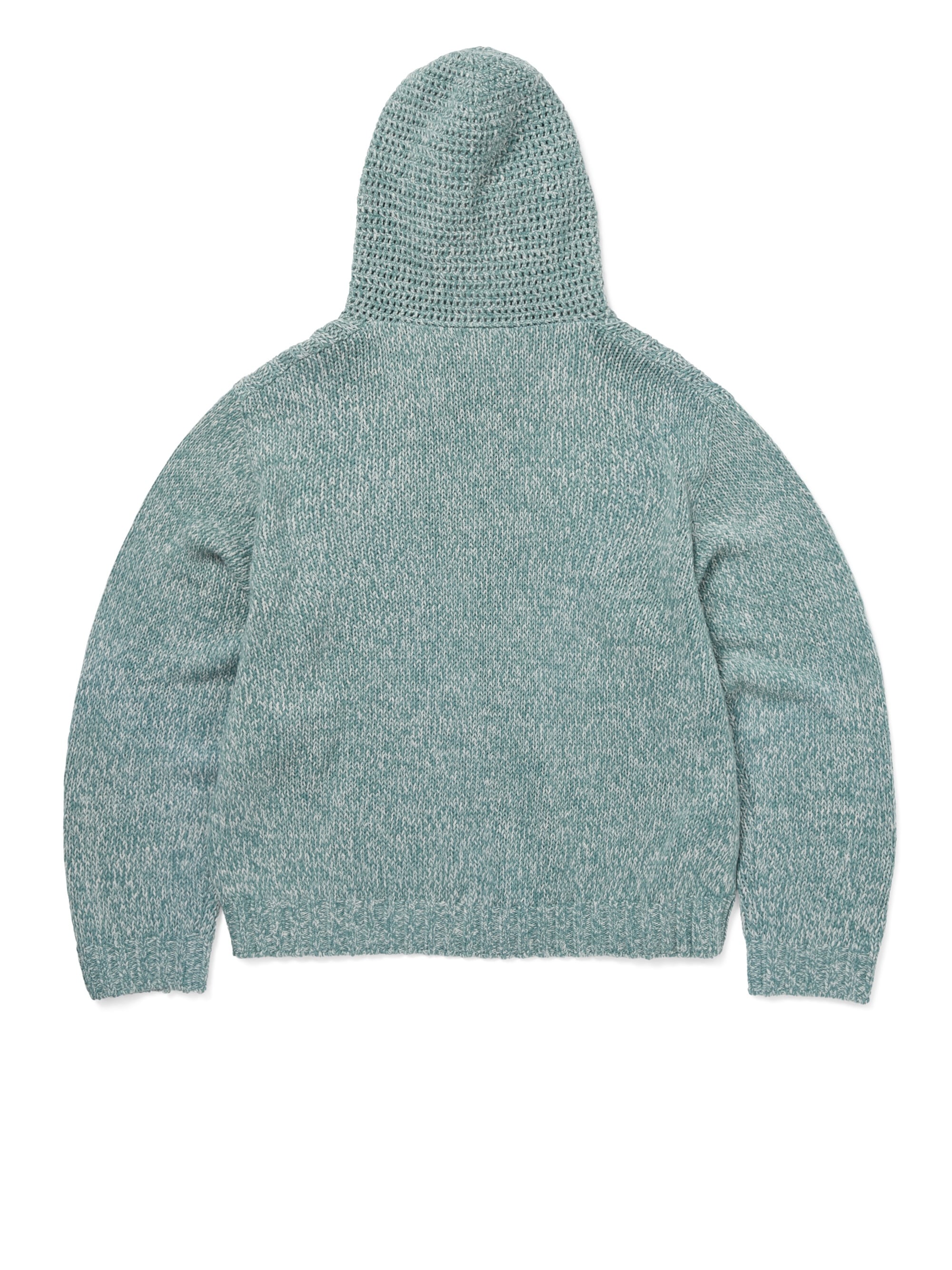 Crochet Knit Zip Up Hoodie