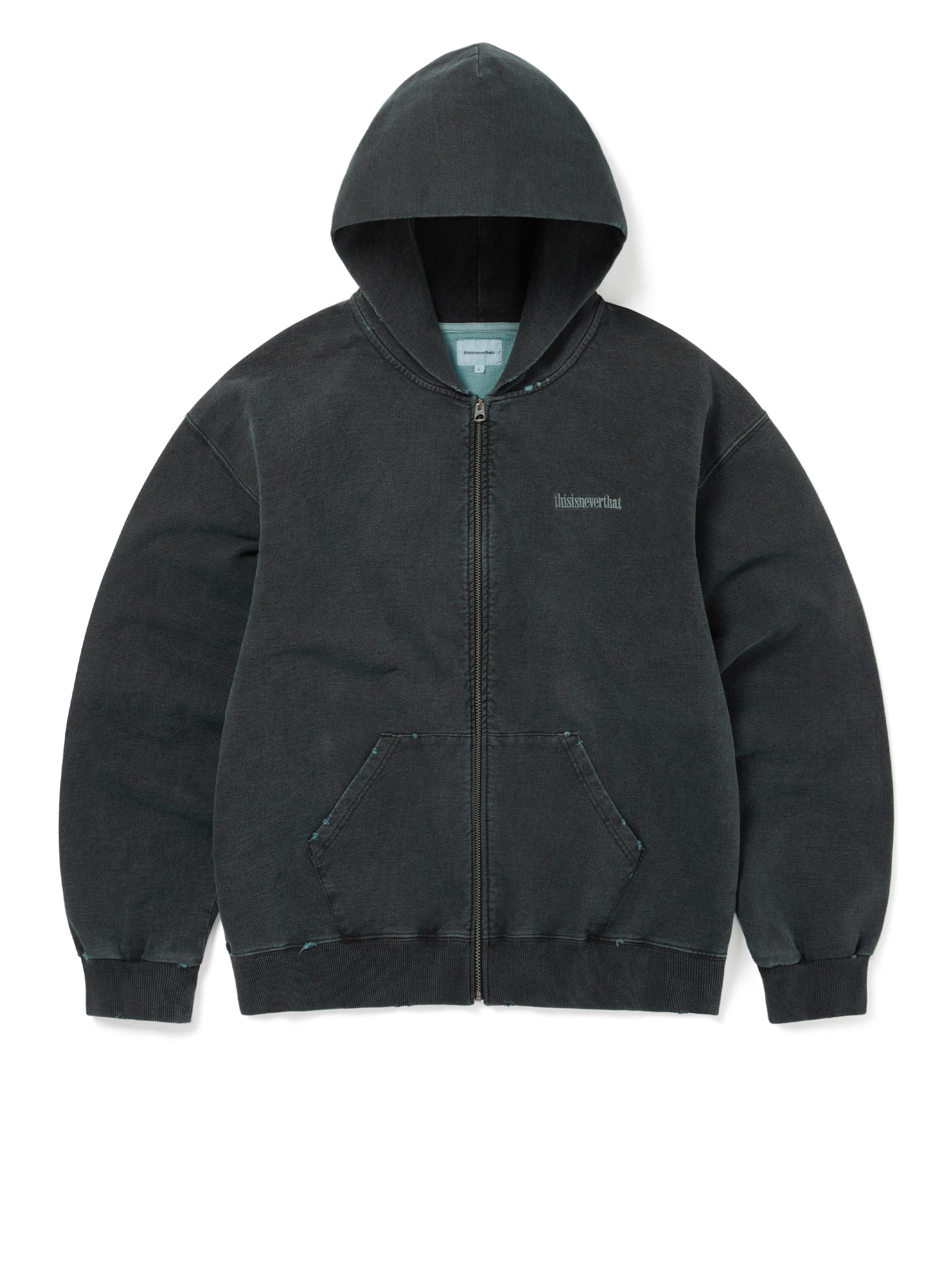 Damaged Zip Up Hoodie