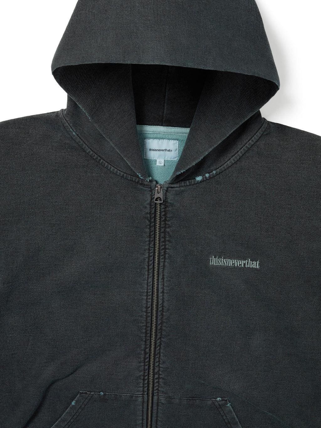 Damaged Zip Up Hoodie