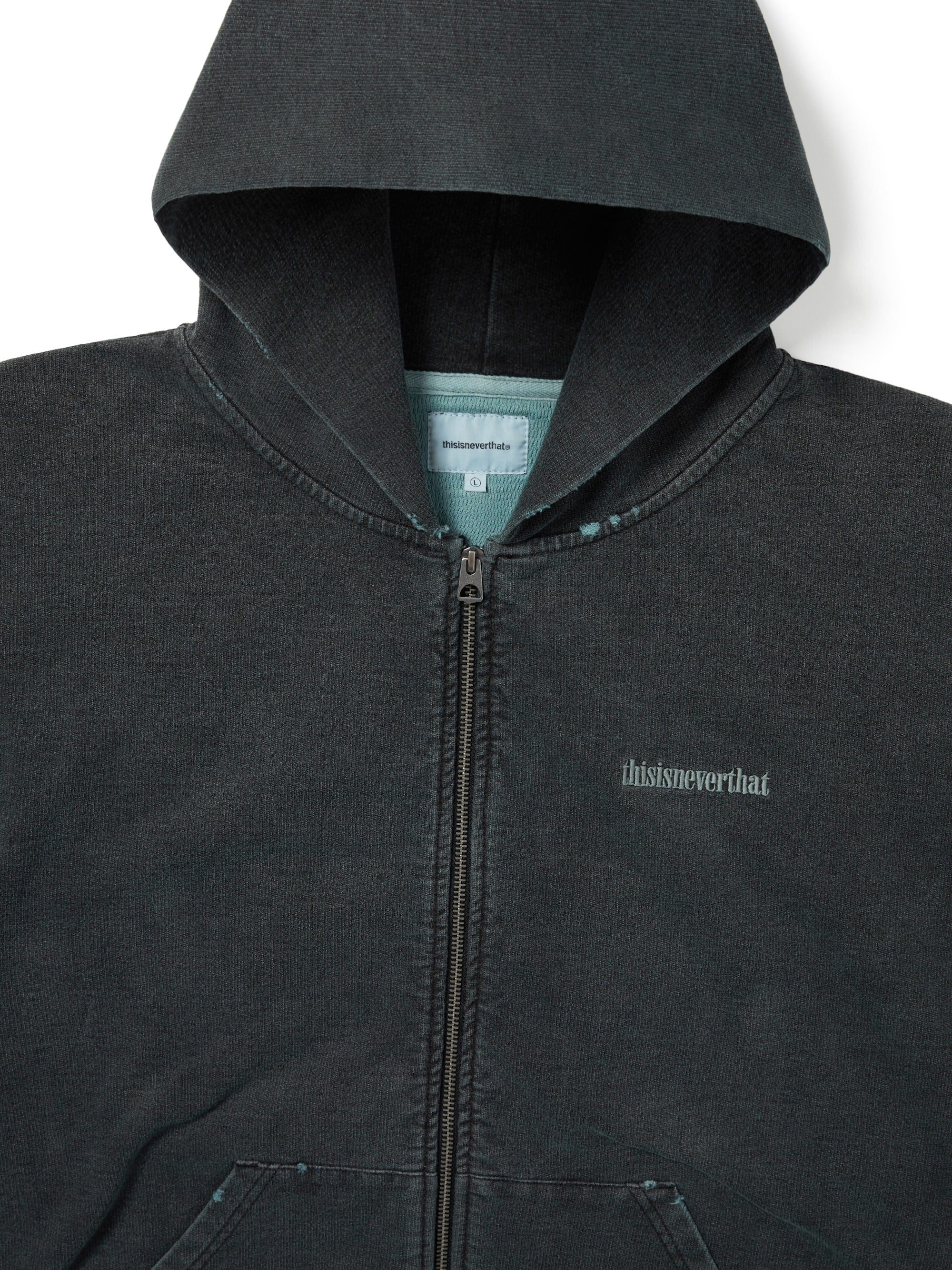 Damaged Zip Up Hoodie