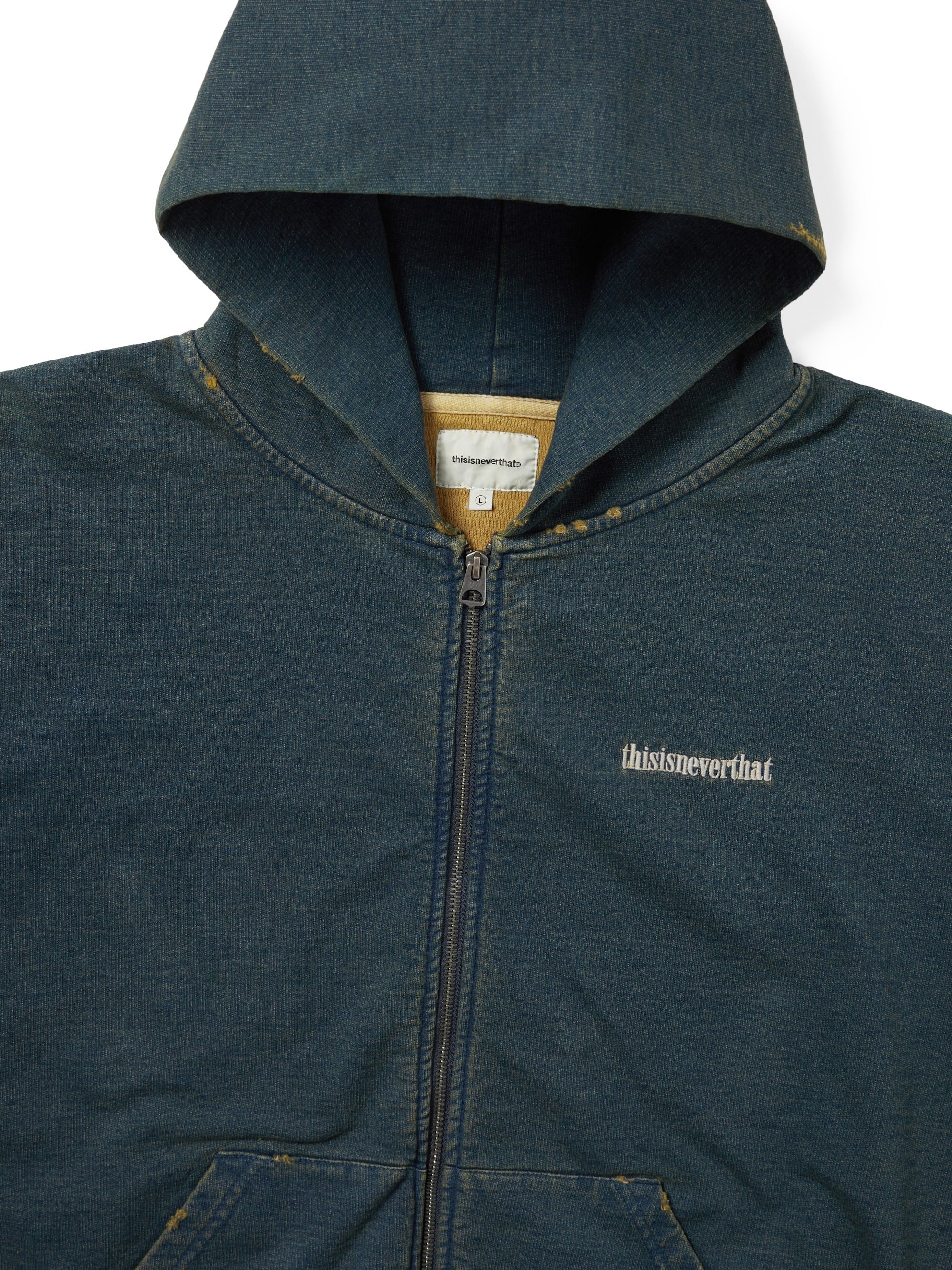 Damaged Zip Up Hoodie