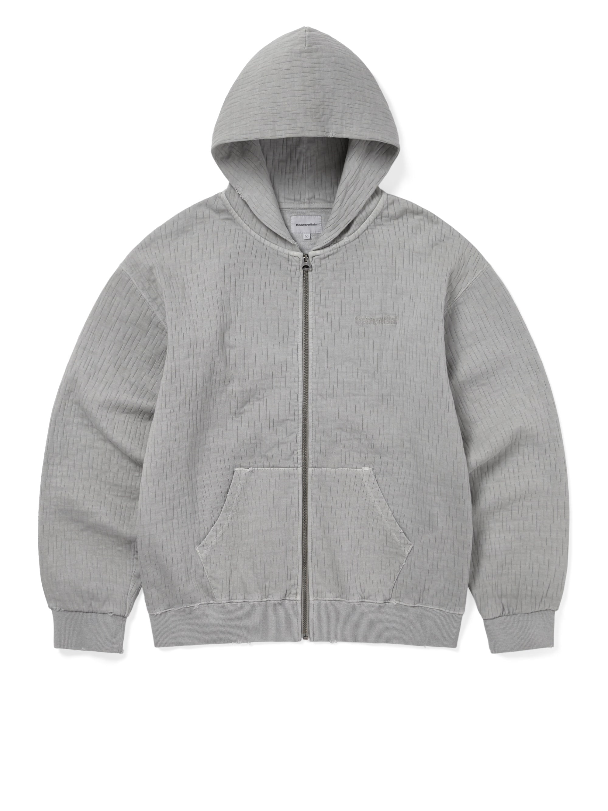 Damaged Zip Up Hoodie