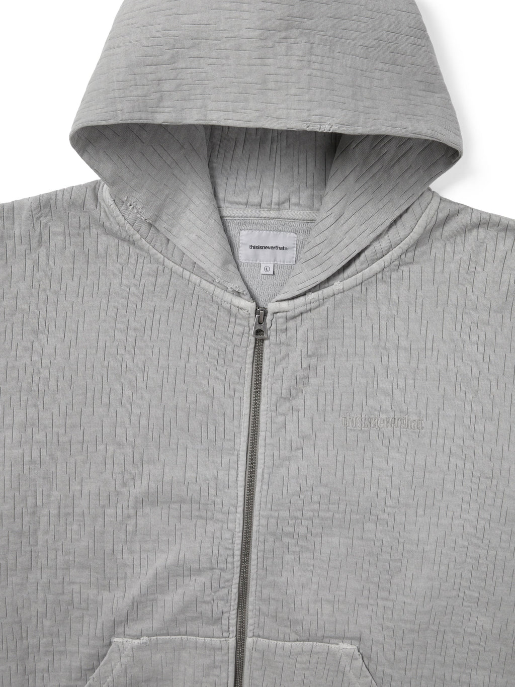 Damaged Zip Up Hoodie