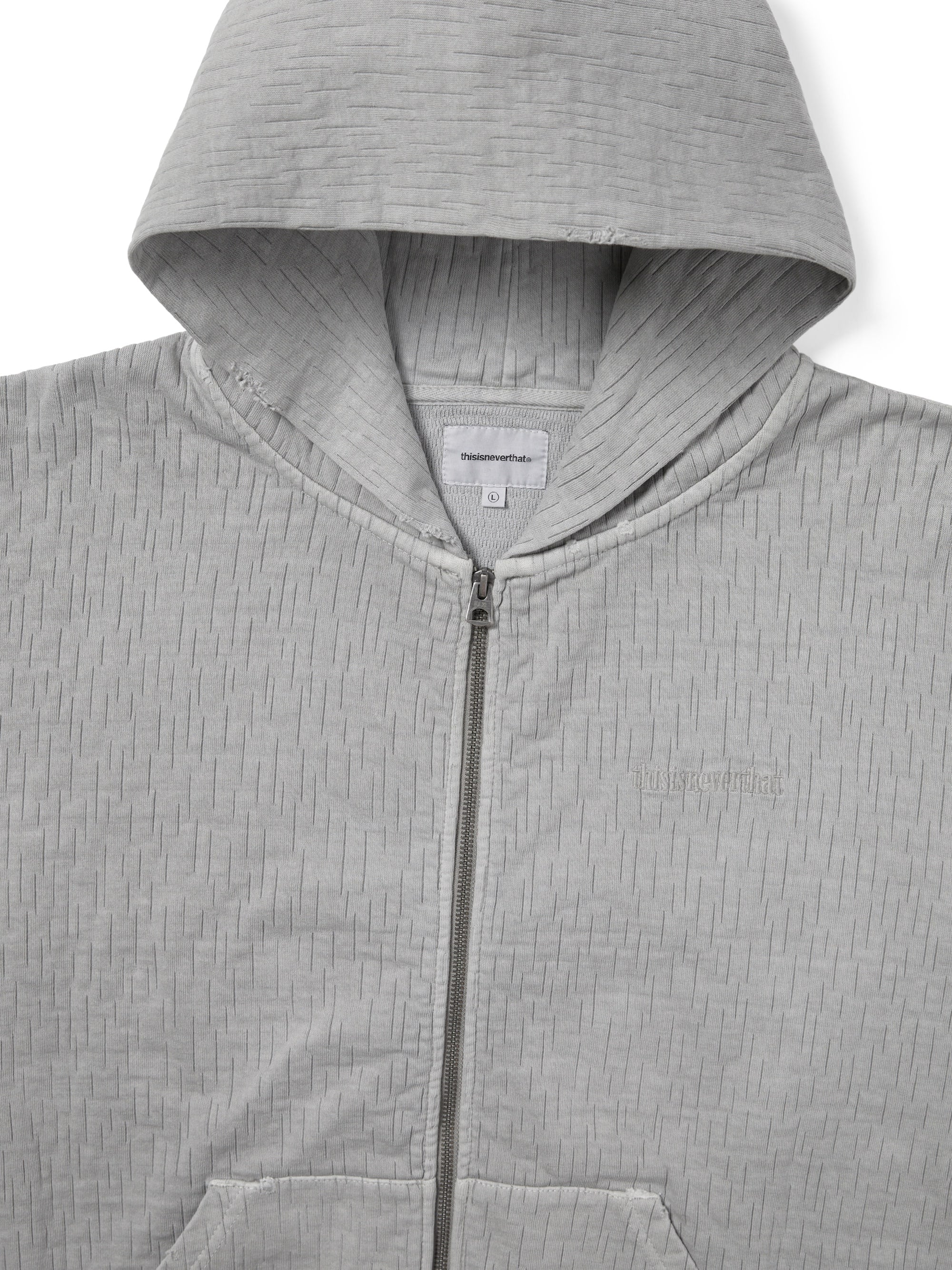 Damaged Zip Up Hoodie