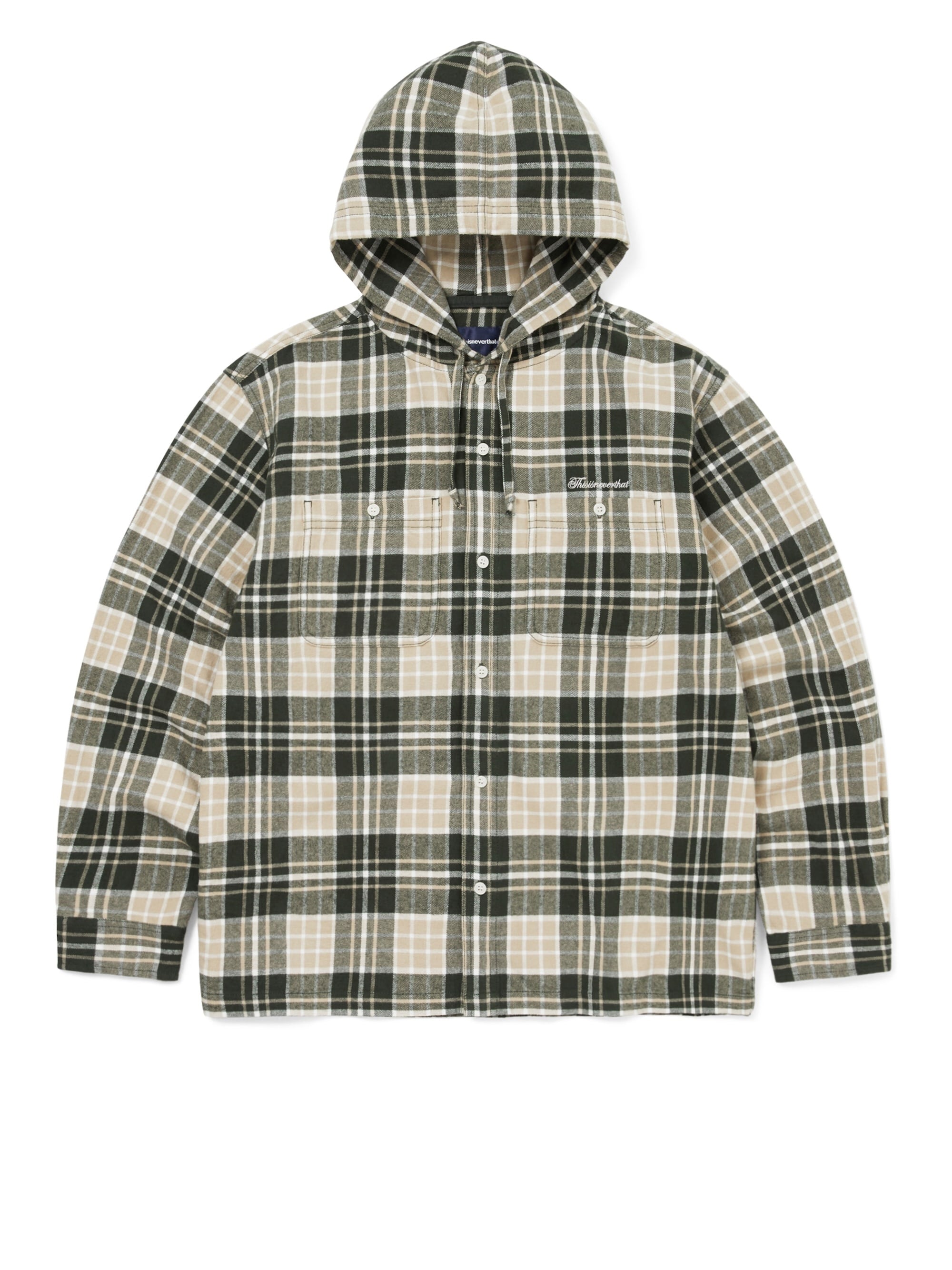 Flannel Hooded Check Shirt