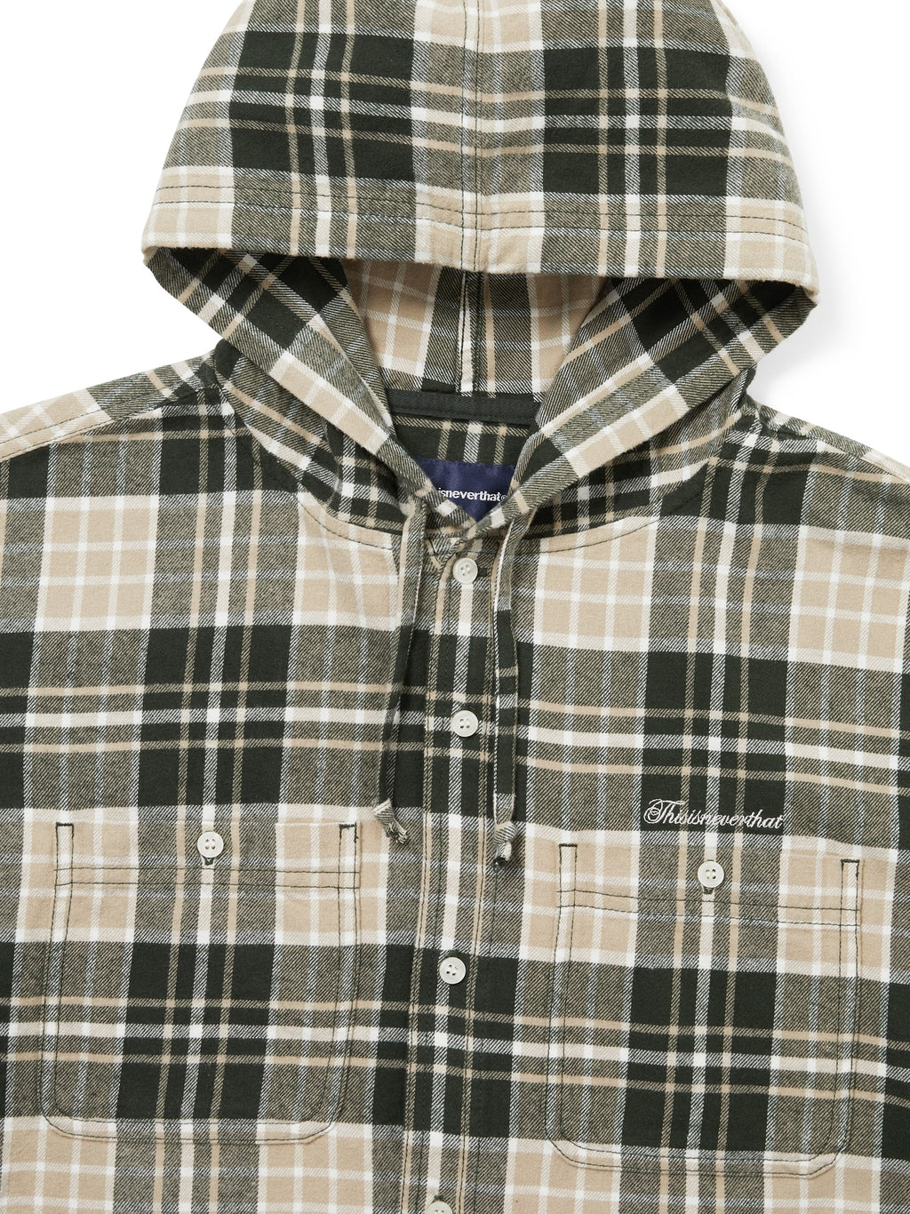 Flannel Hooded Check Shirt