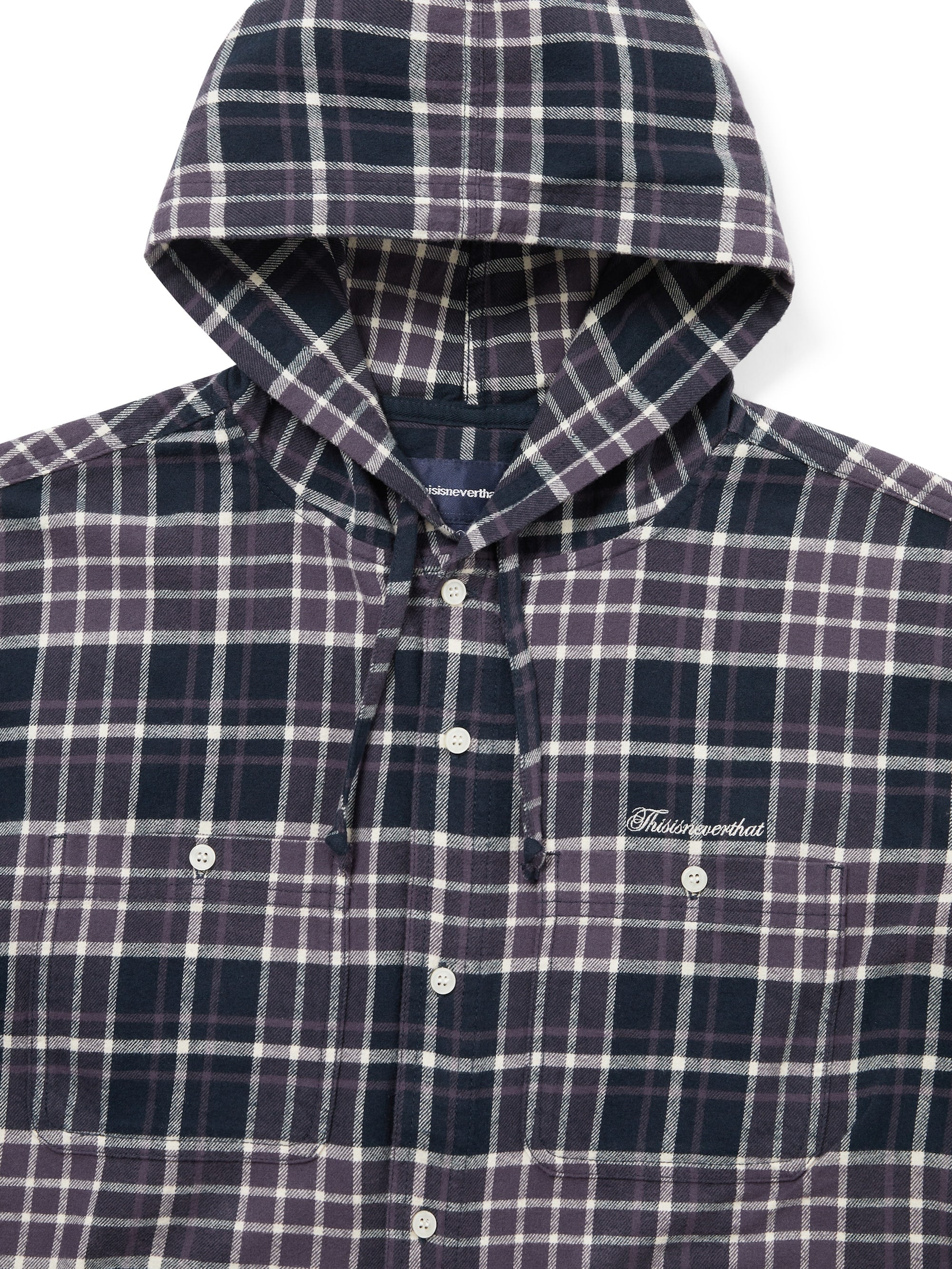 Flannel Hooded Check Shirt