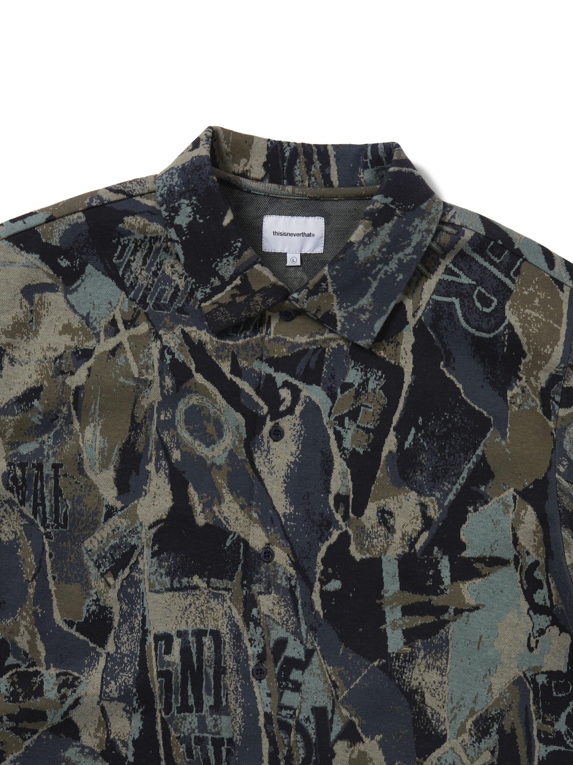 Jacquard Pattern Button Up Top