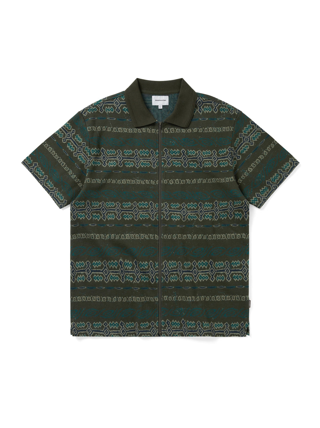 Jungle Jacquard Zip Up Top
