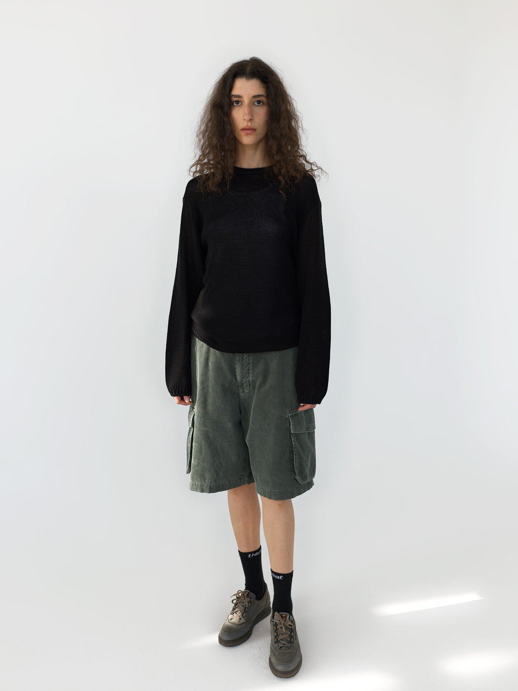 Loose Gauge Knit Crew