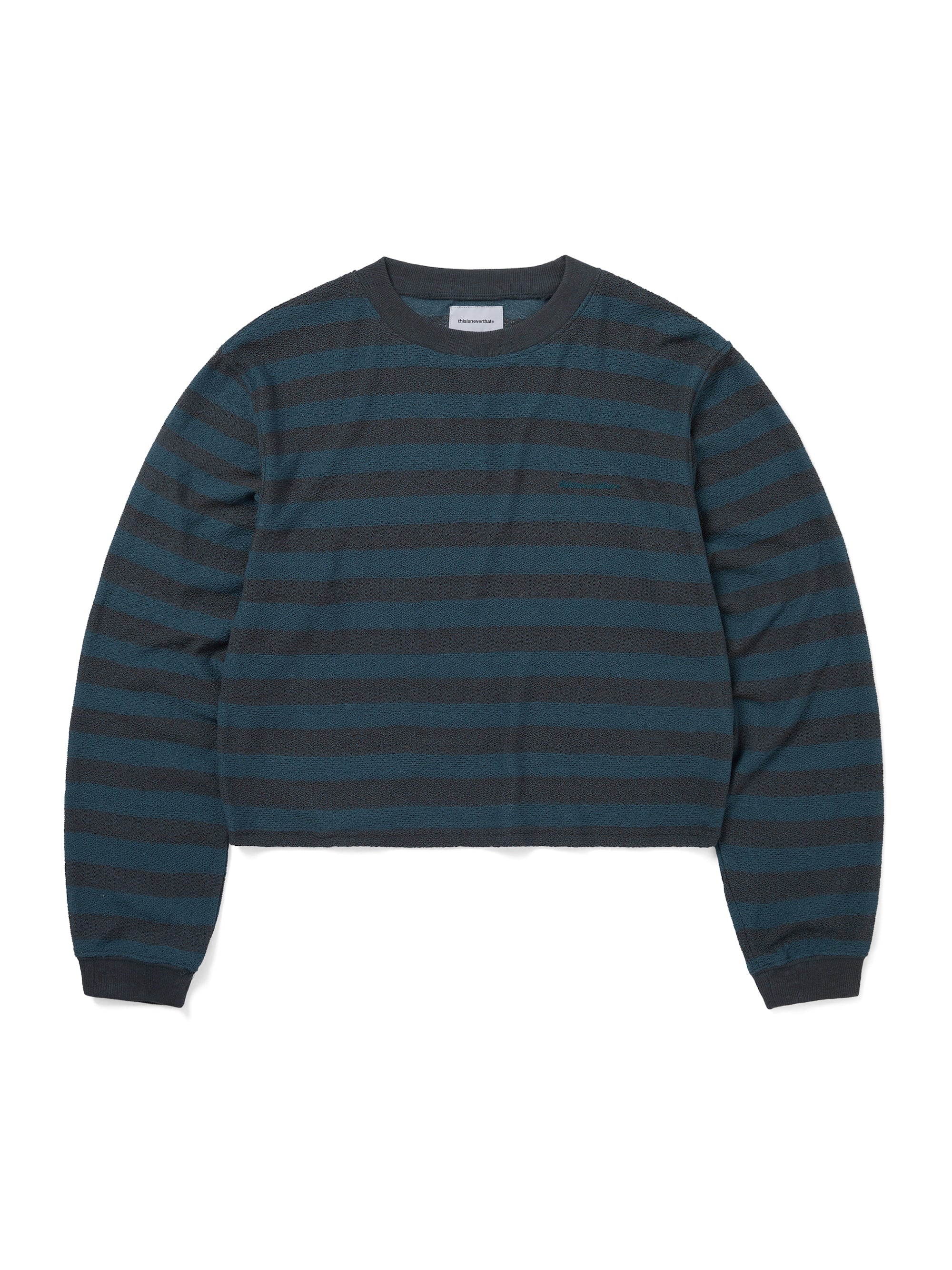Mesh Striped W Crewneck