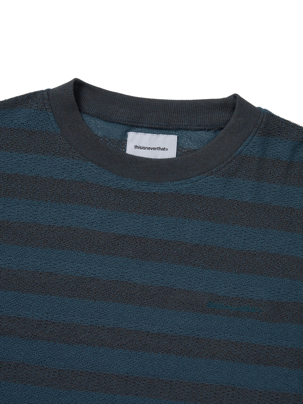 Mesh Striped W Crewneck