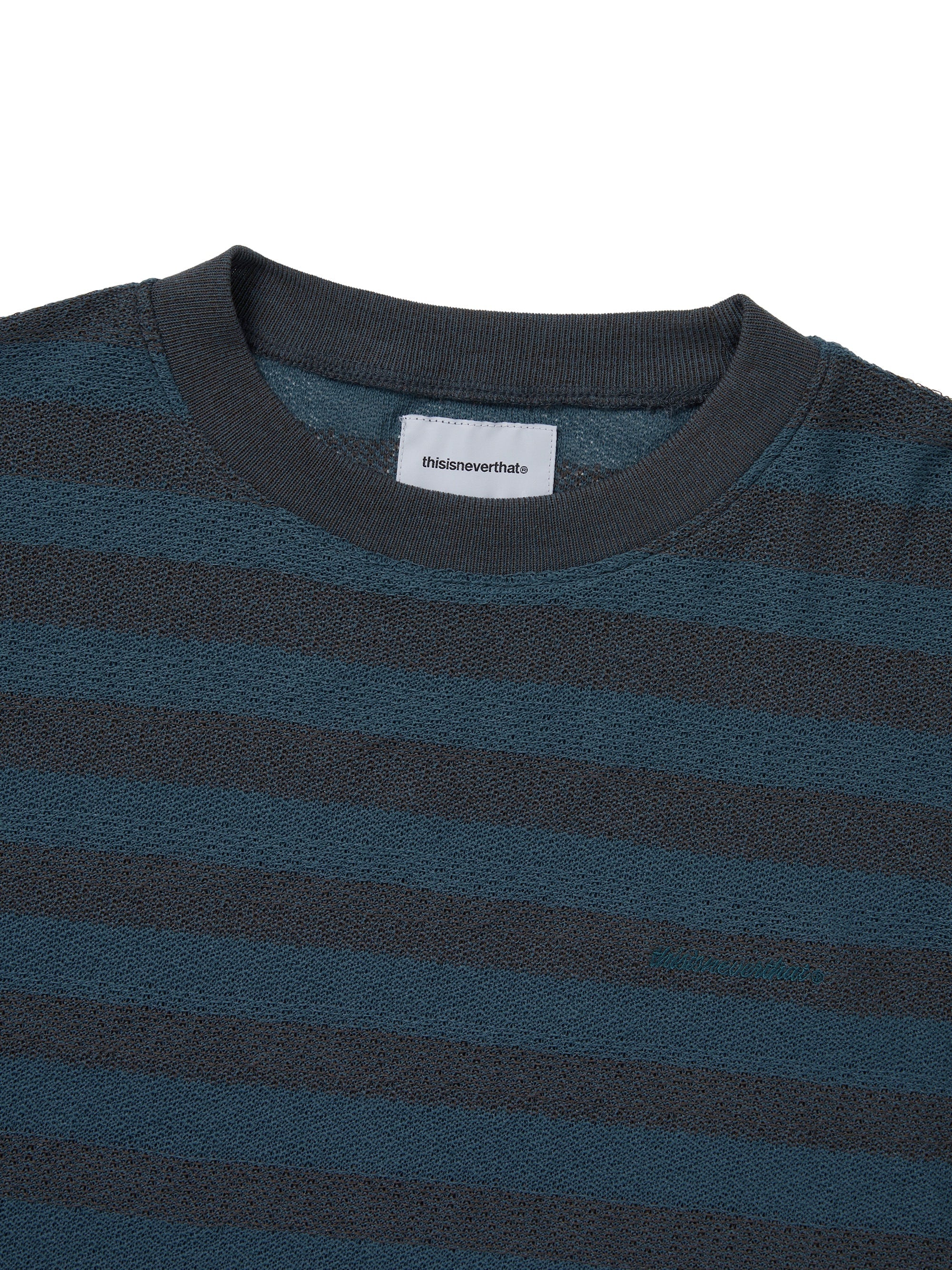Mesh Striped W Crewneck