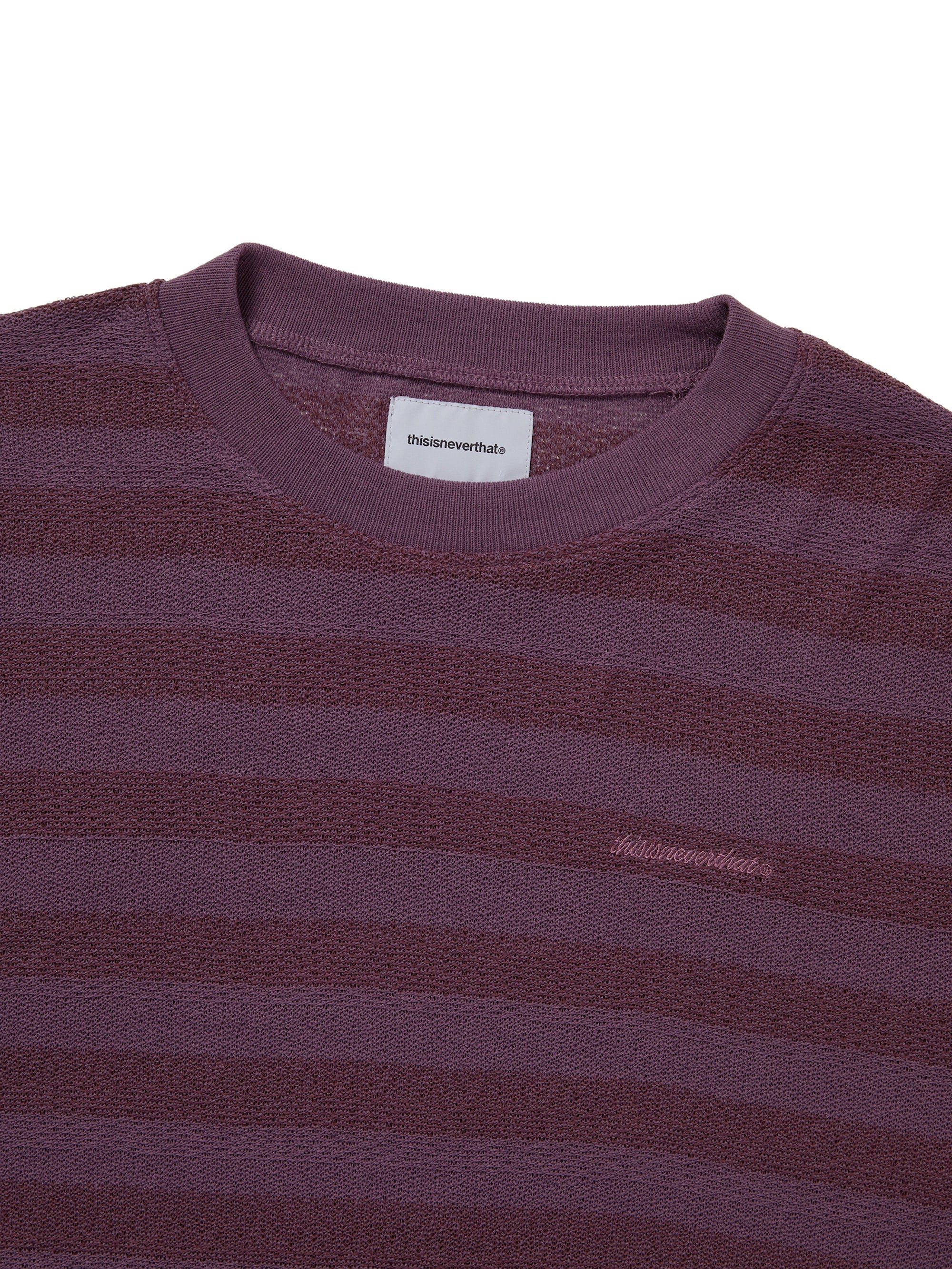 Mesh Striped W Crewneck
