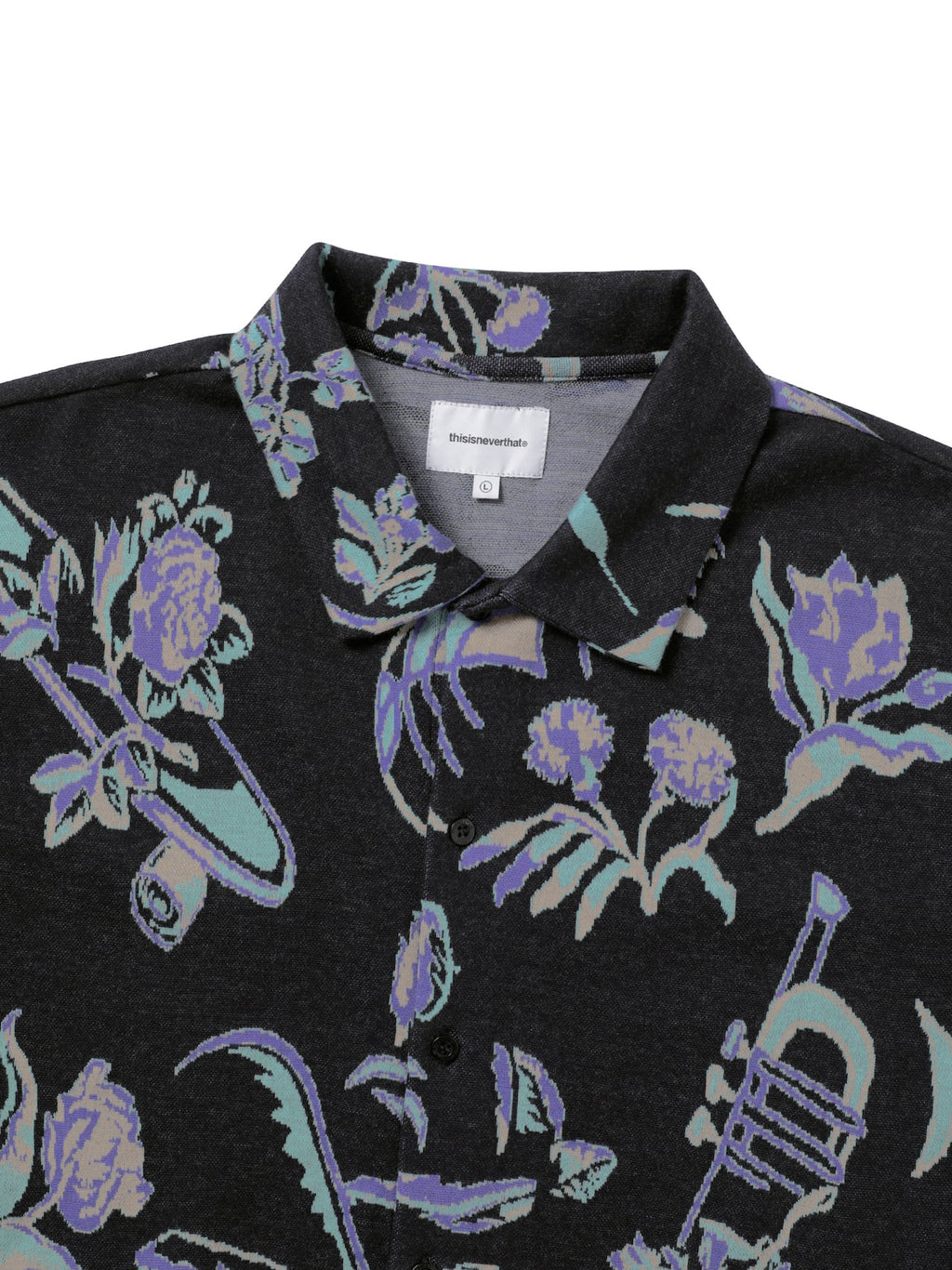Object Jacquard Button Up Top