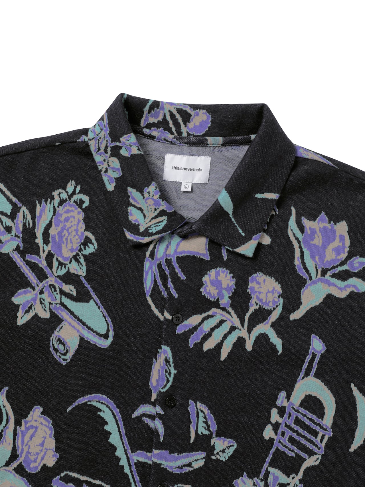Object Jacquard Button Up Top