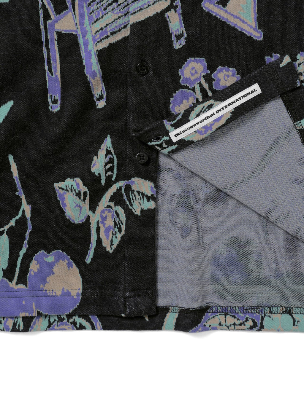 Object Jacquard Button Up Top