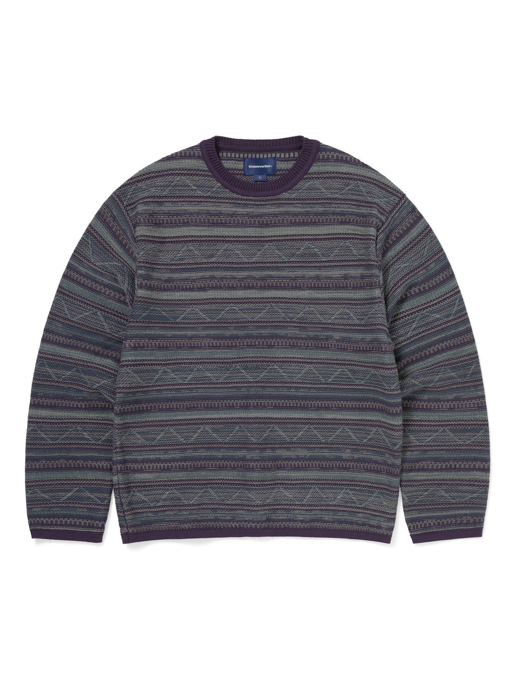 Pattern Knit Crew
