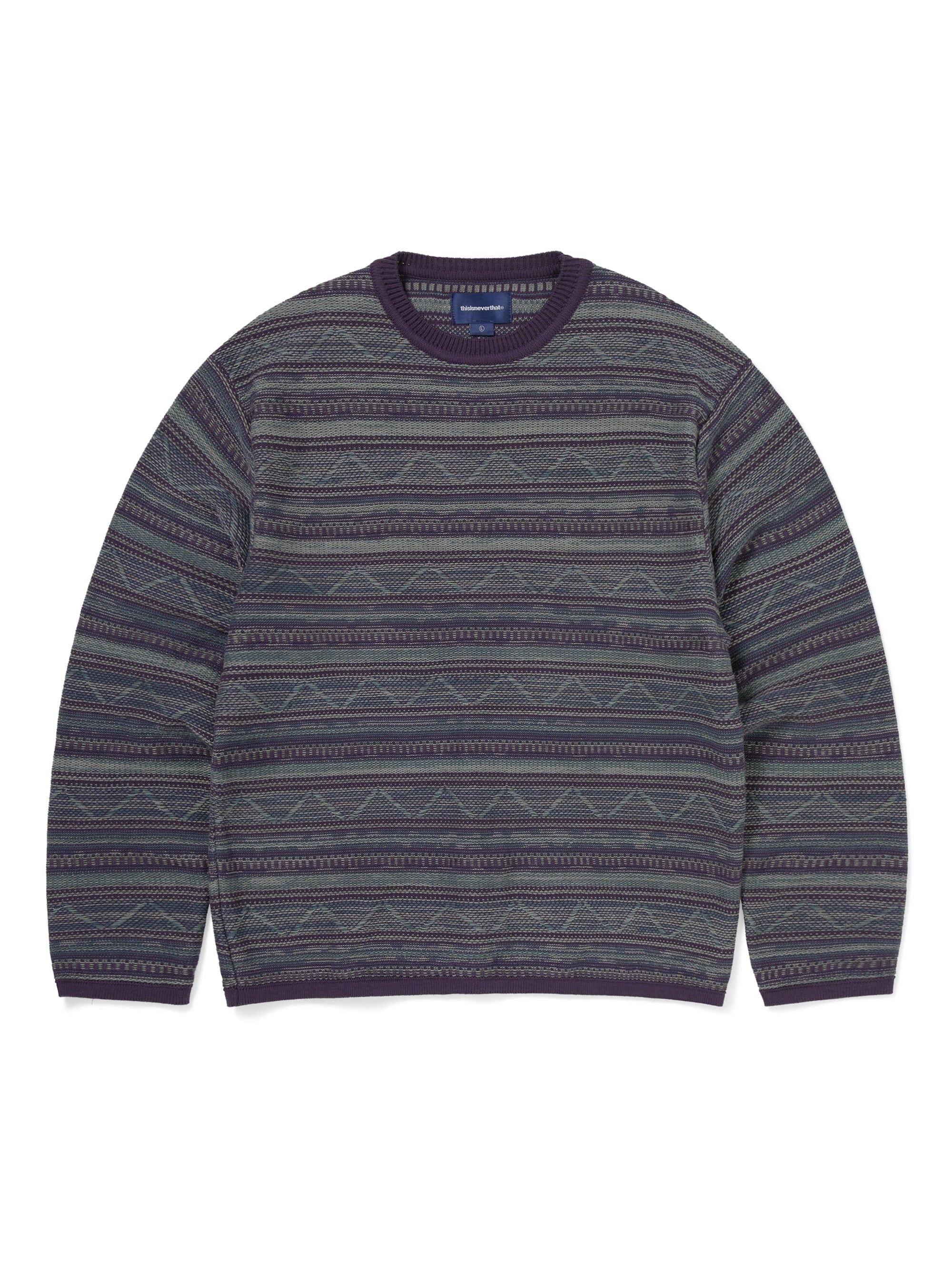 Pattern Knit Crew