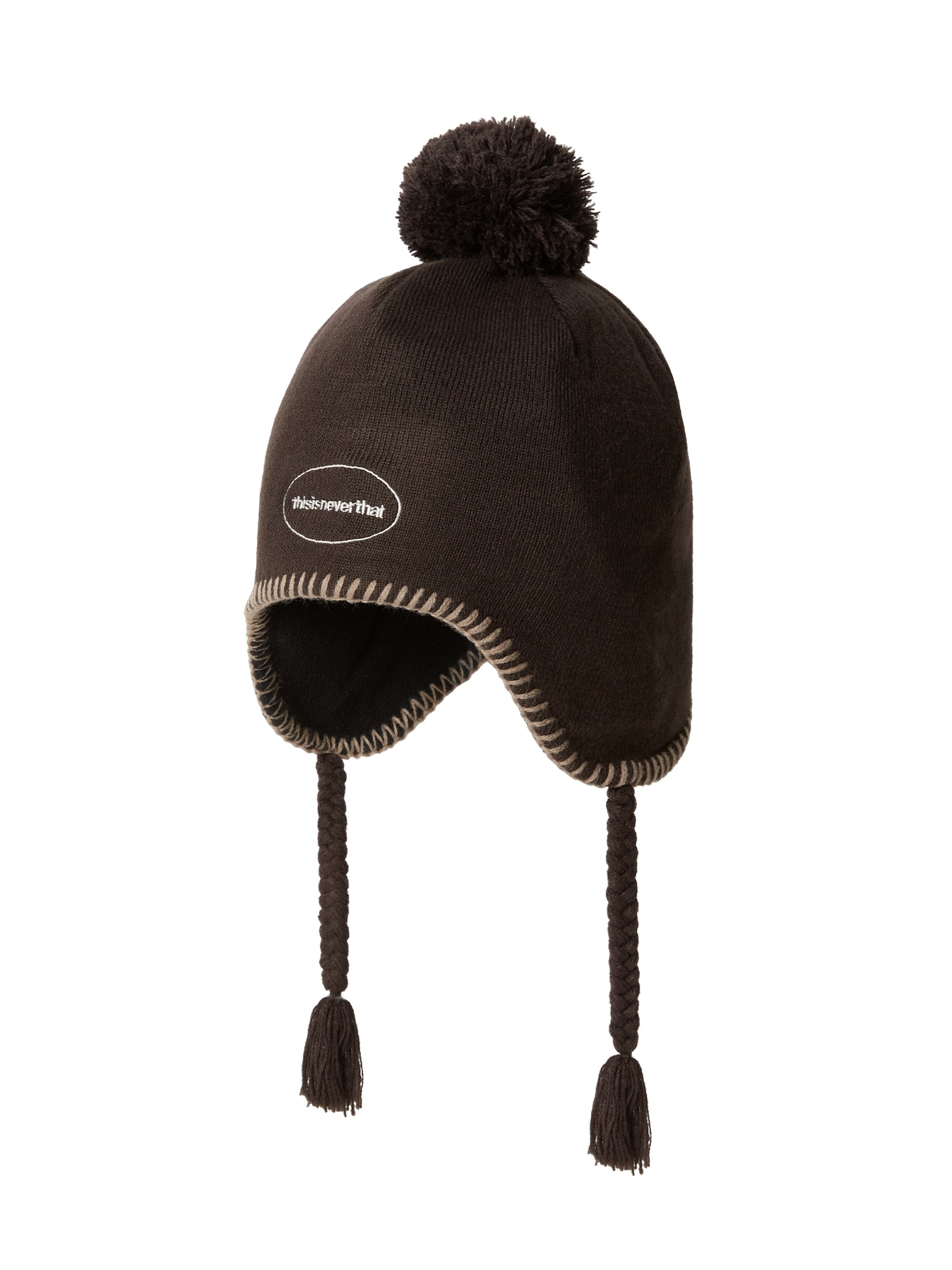 Pom Earflap Beanie