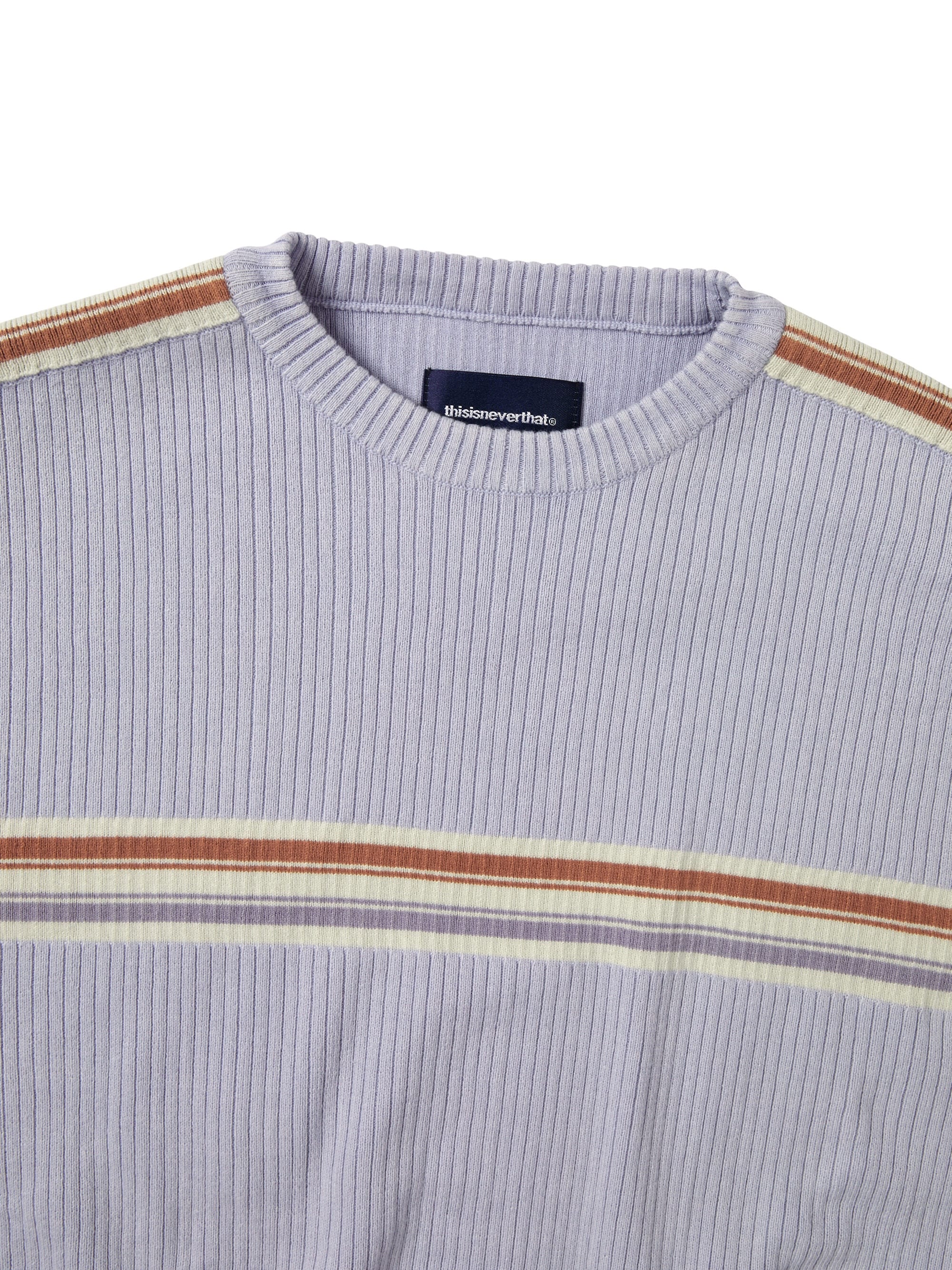 Striped Knit L/S Top