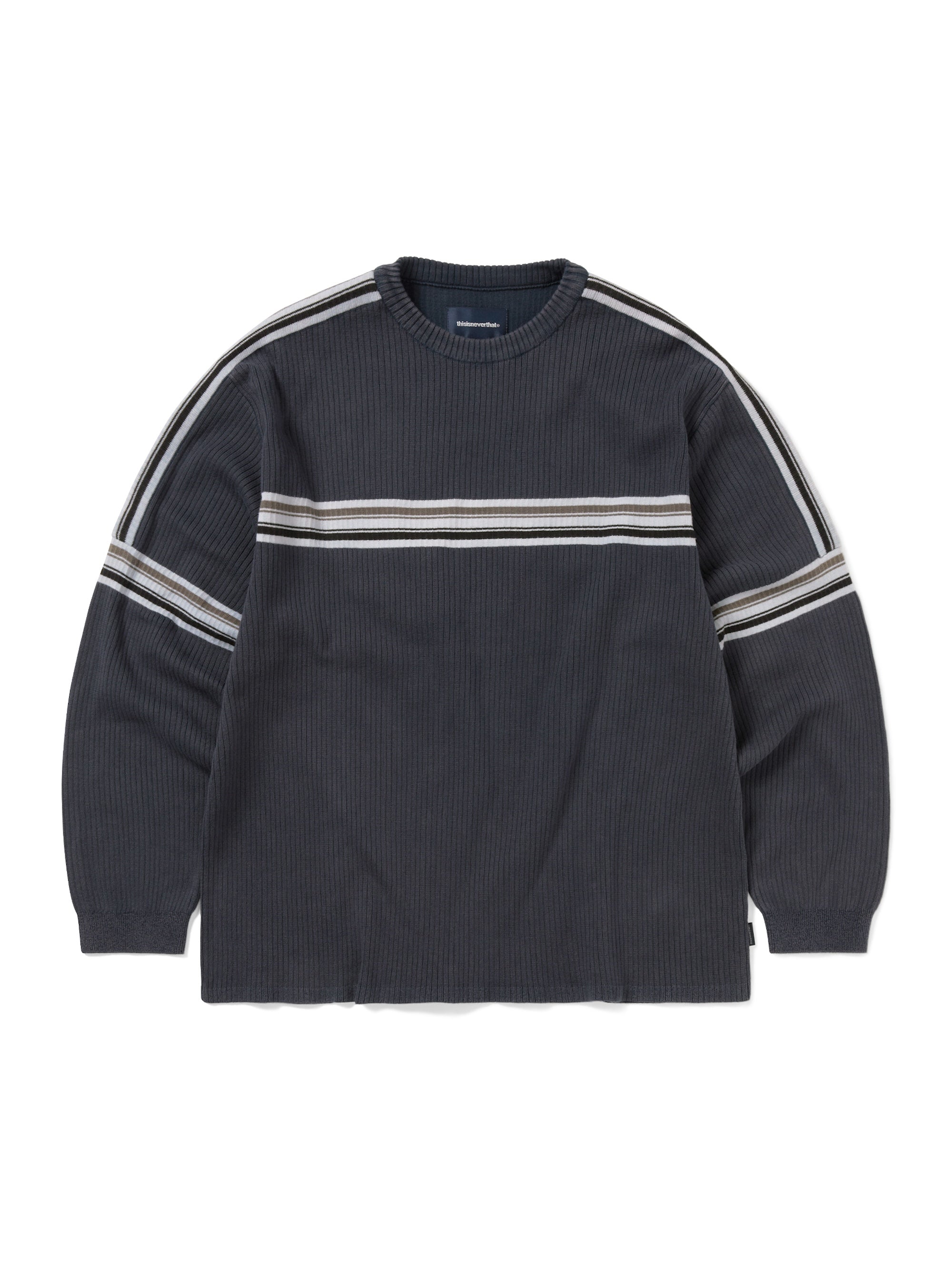 Striped Knit L/S Top