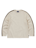Striped Sleeve Knit Crew