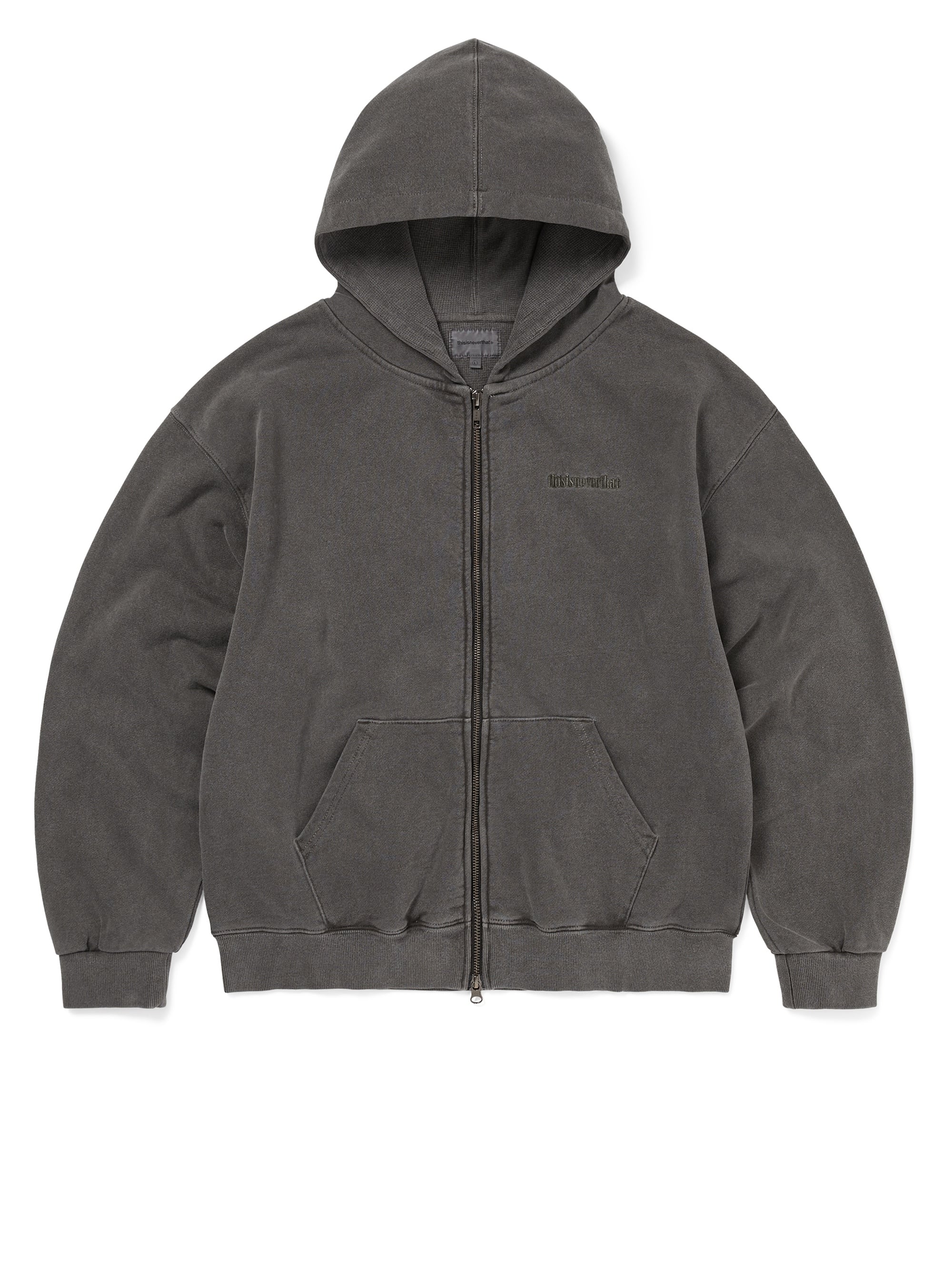 Waffle Lined Zip Up Hoodie
