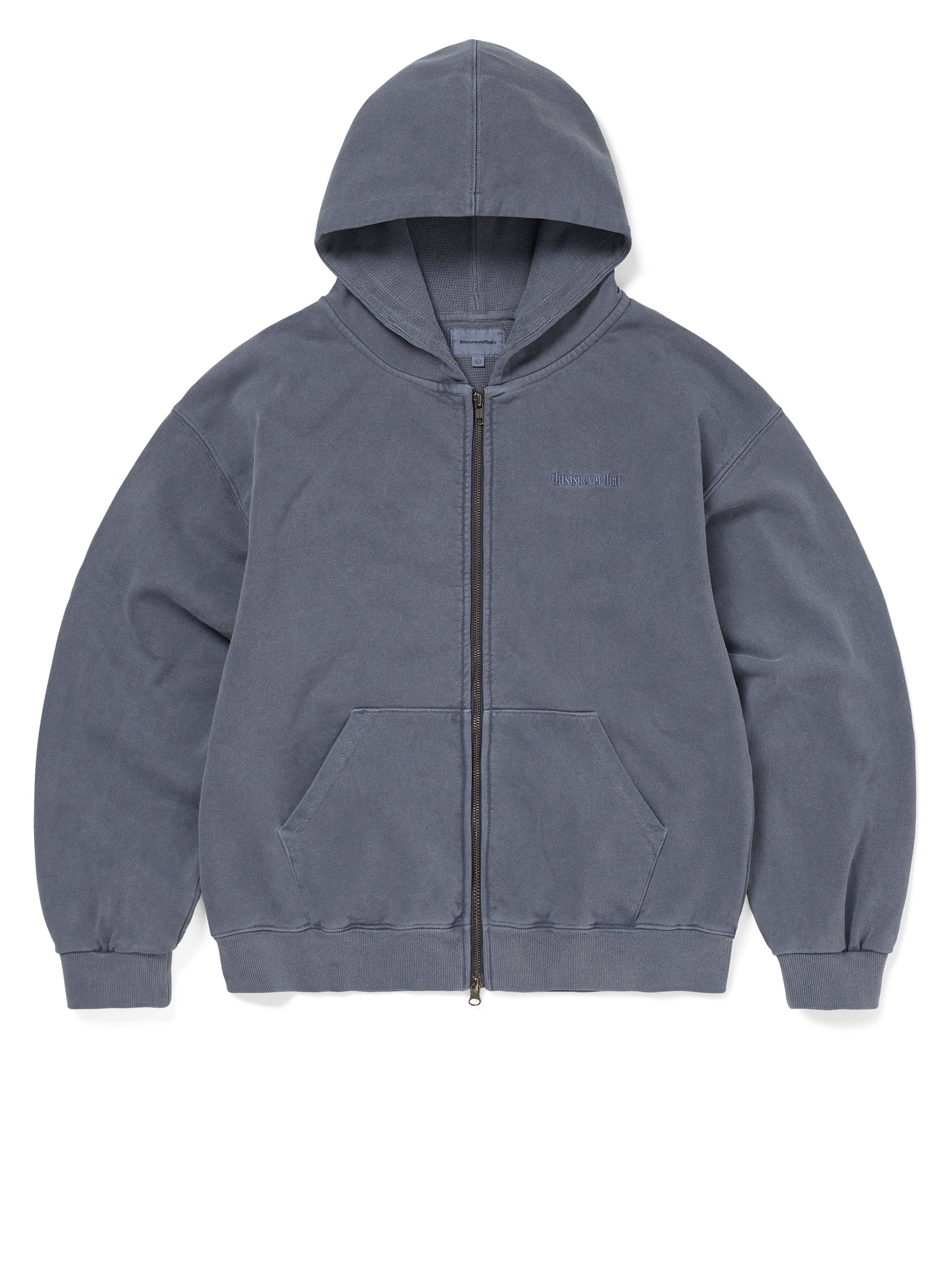Waffle Lined Zip Up Hoodie