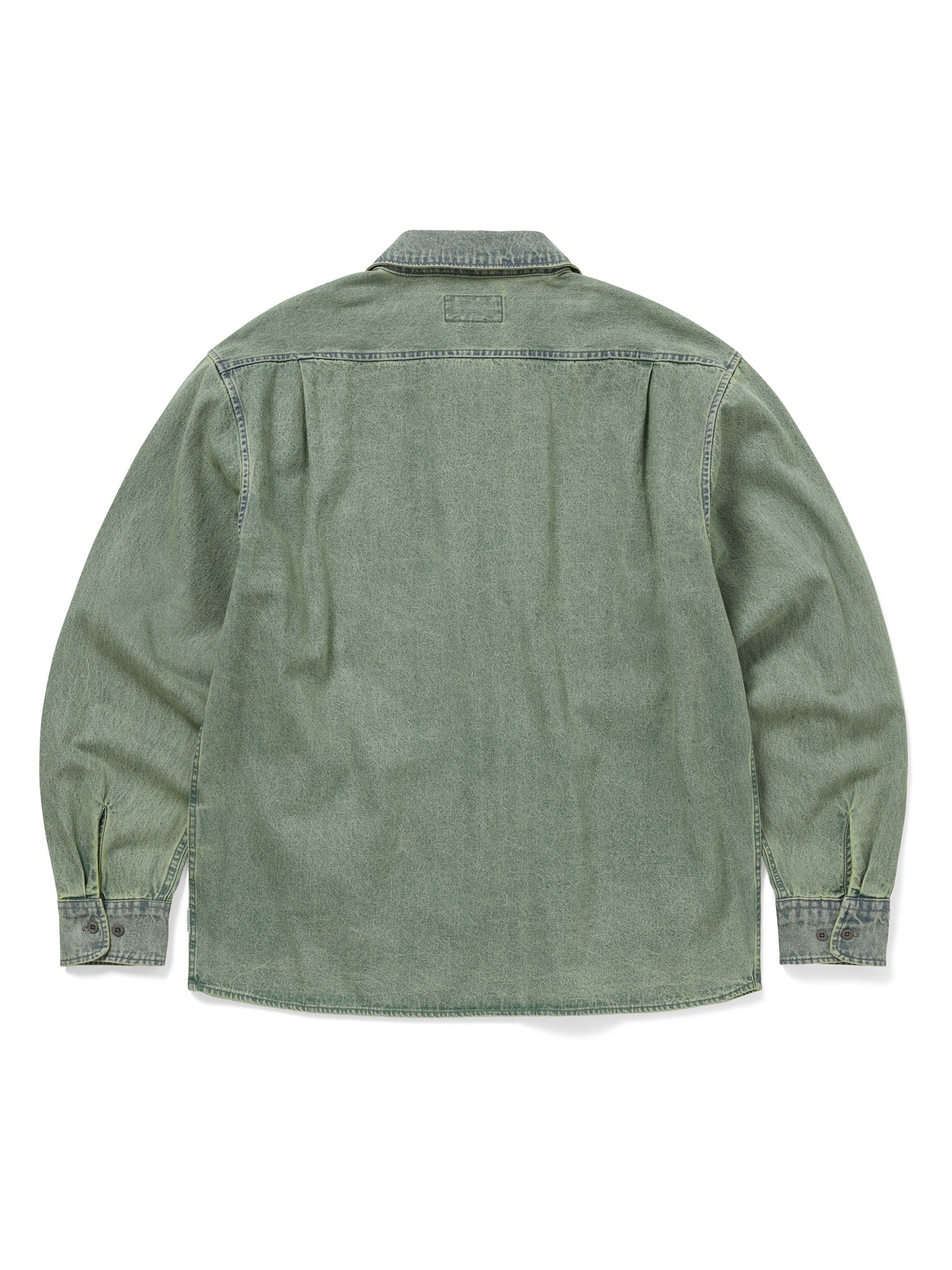 Washed Denim Zip Shirt