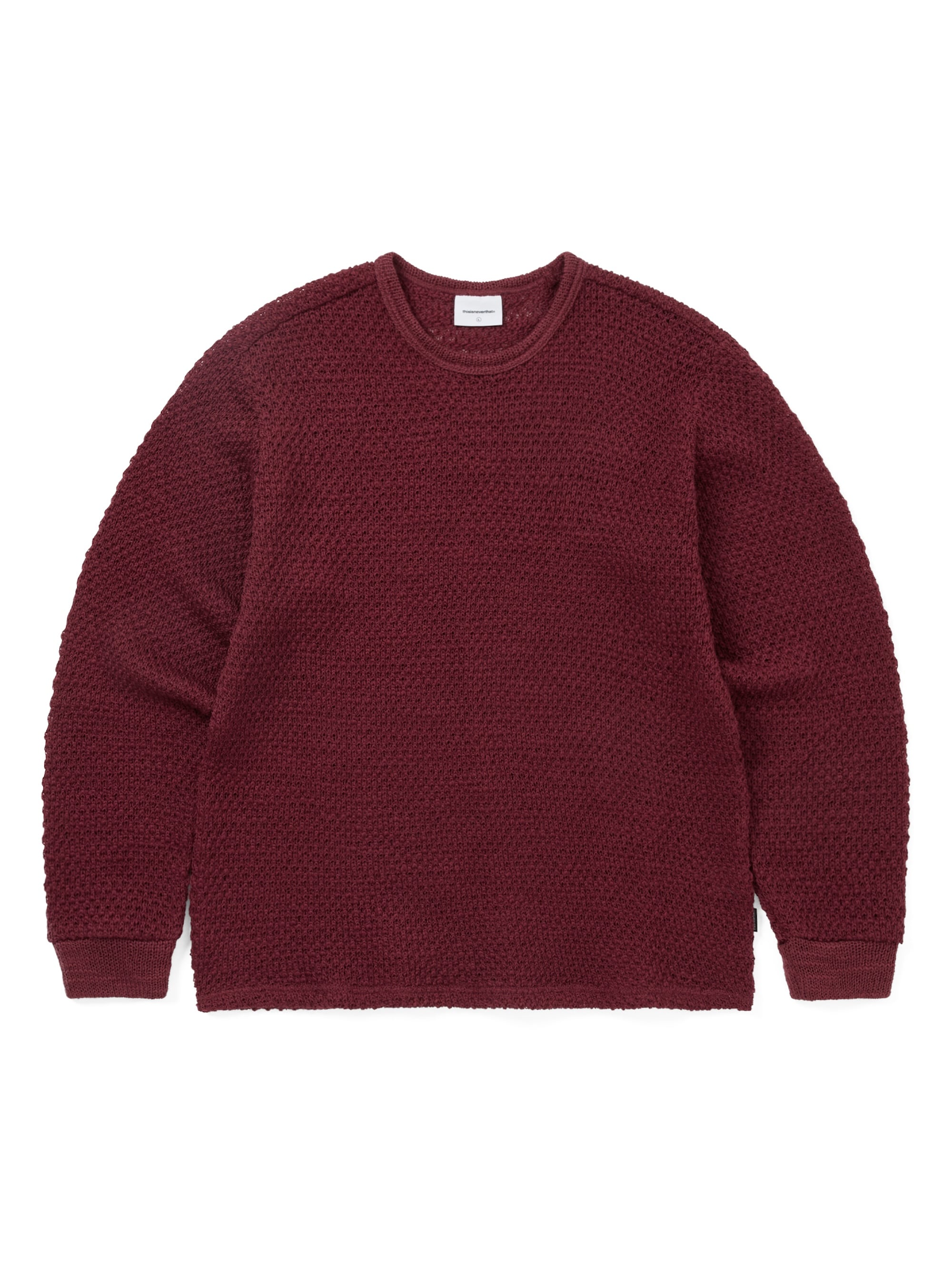 Wool Crochet Knit L/S Crew